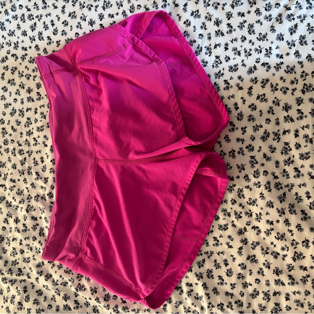 Lululemon hot pink speed up shorts